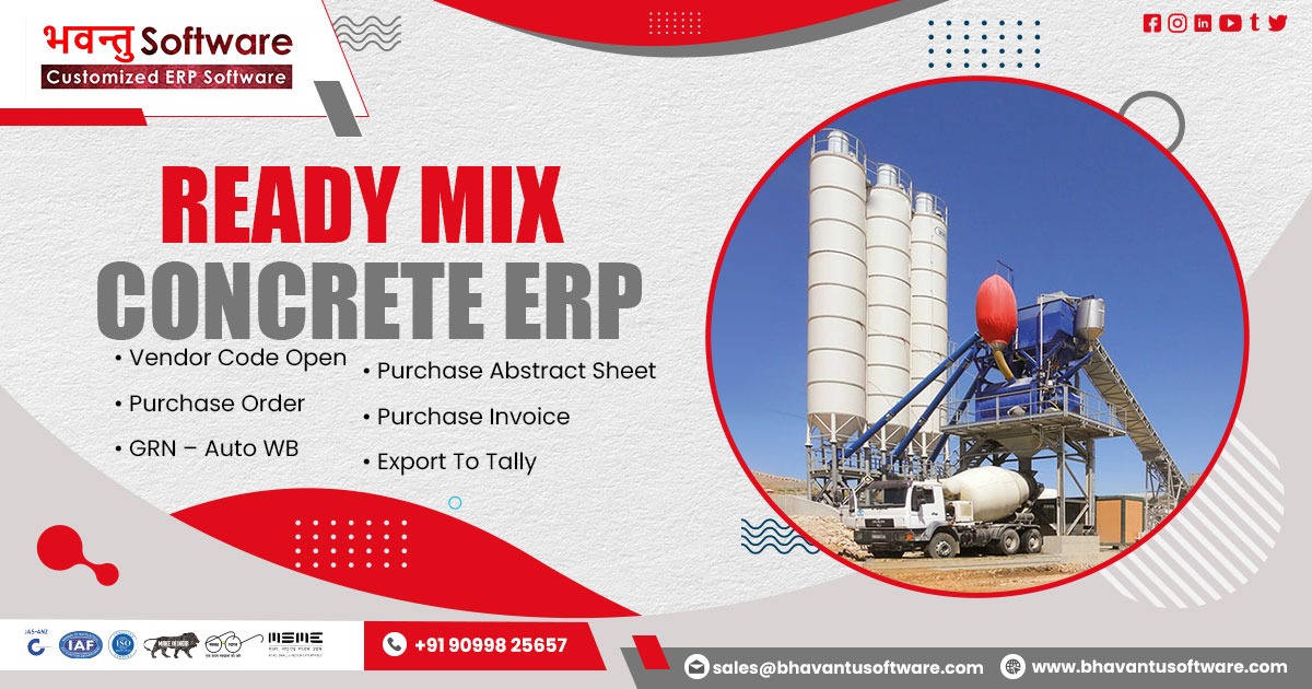 Supplier of Ready Mix Concrete ERP in Gujarat