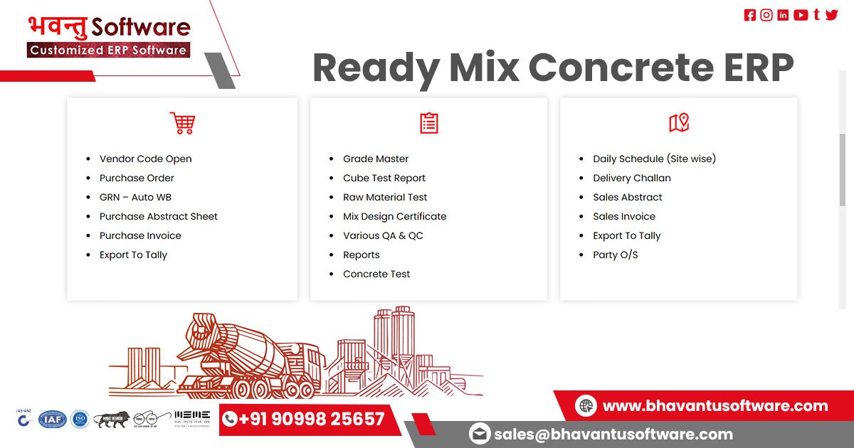 Ready Mix Concrete ERP Software