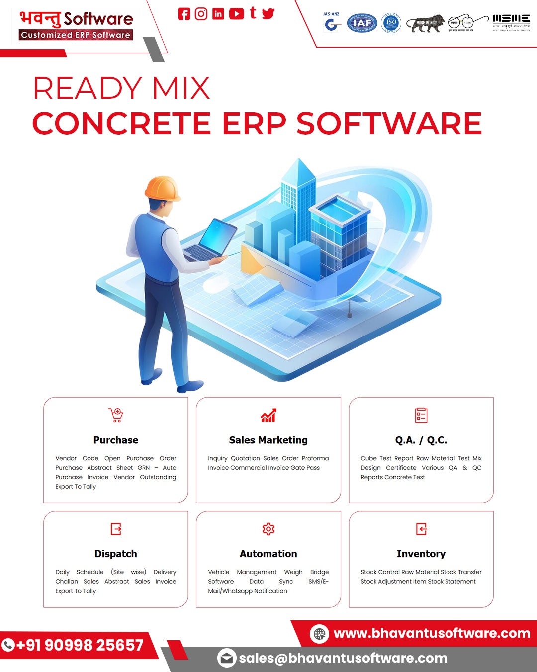 ERP Software for Ready Mix Concrete Business in India - Bhavantu Software