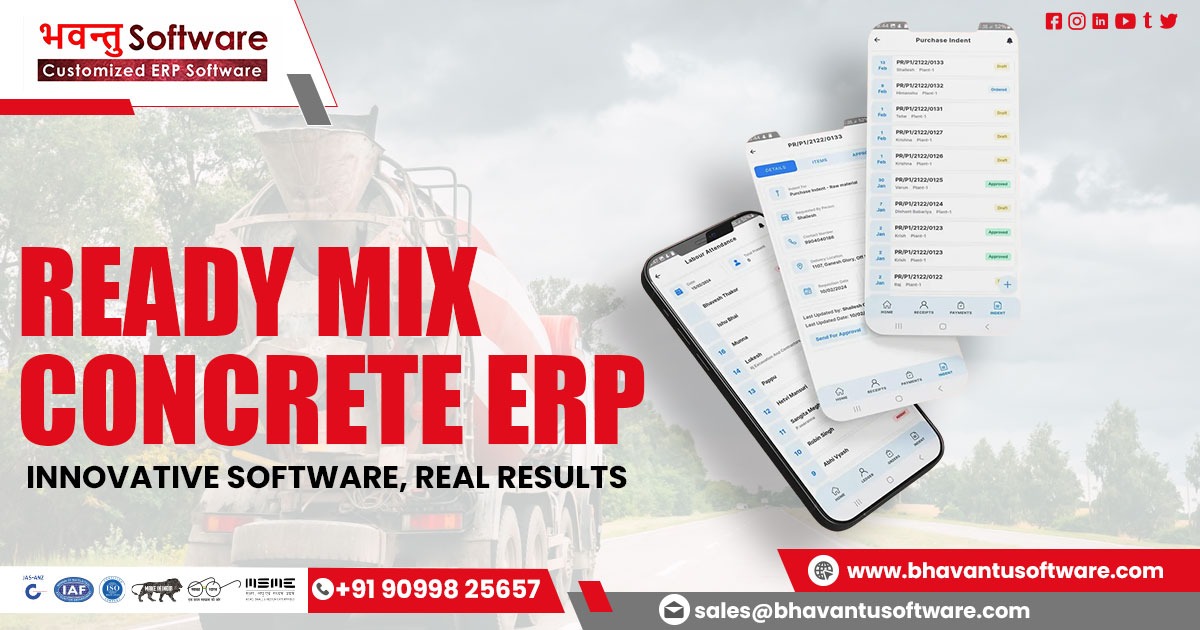 Ready Mix Concrete ERP Software in Raipur - Bhavantu Software
