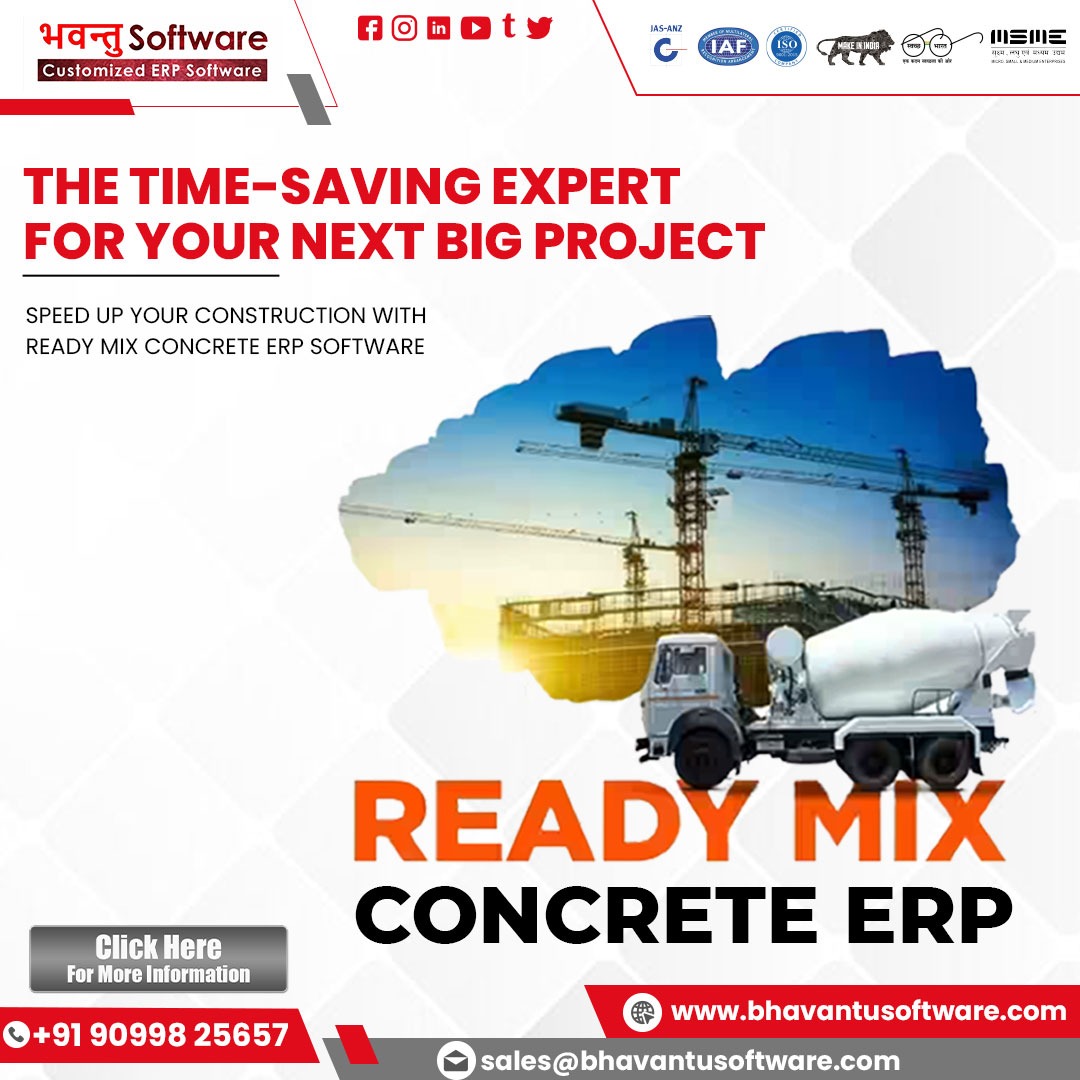 Ready Mix Concrete ERP Solution in India - Bhavantu Software