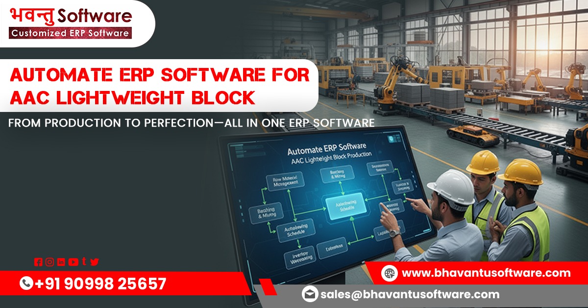 AAC Lightweight Block Management ERP Software in Ahmedabad
