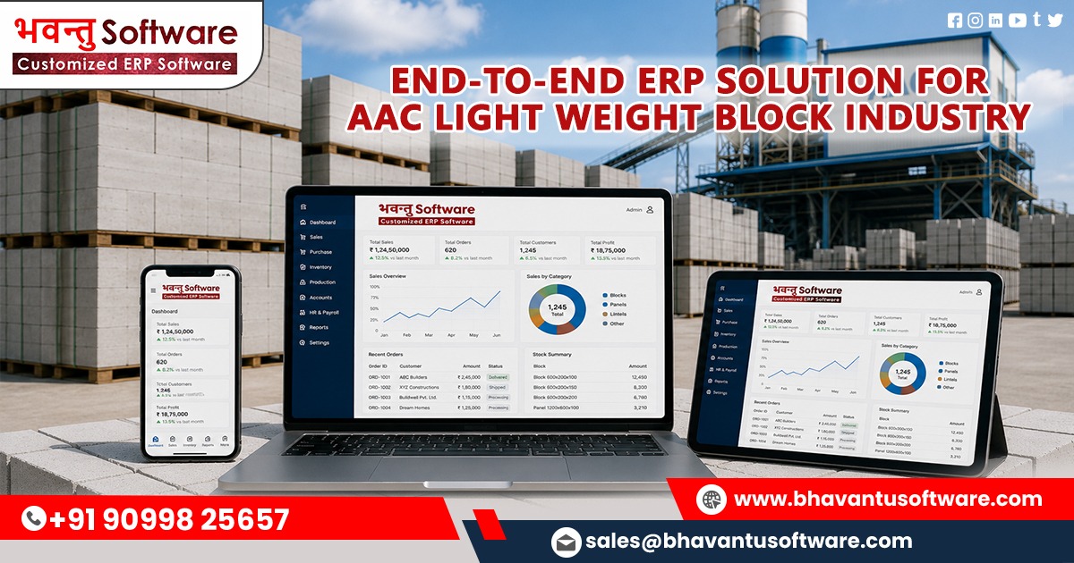Customized ERP Solution for AAC Light Weight Block Industry