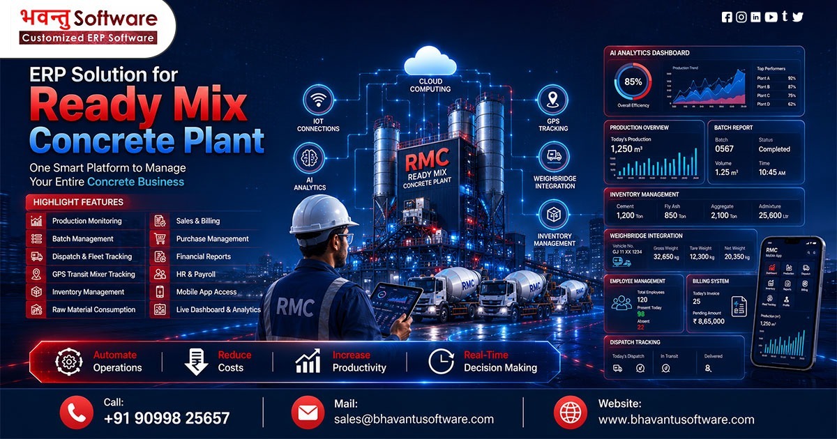 Smart ERP Software for Ready Mix Concrete Plant