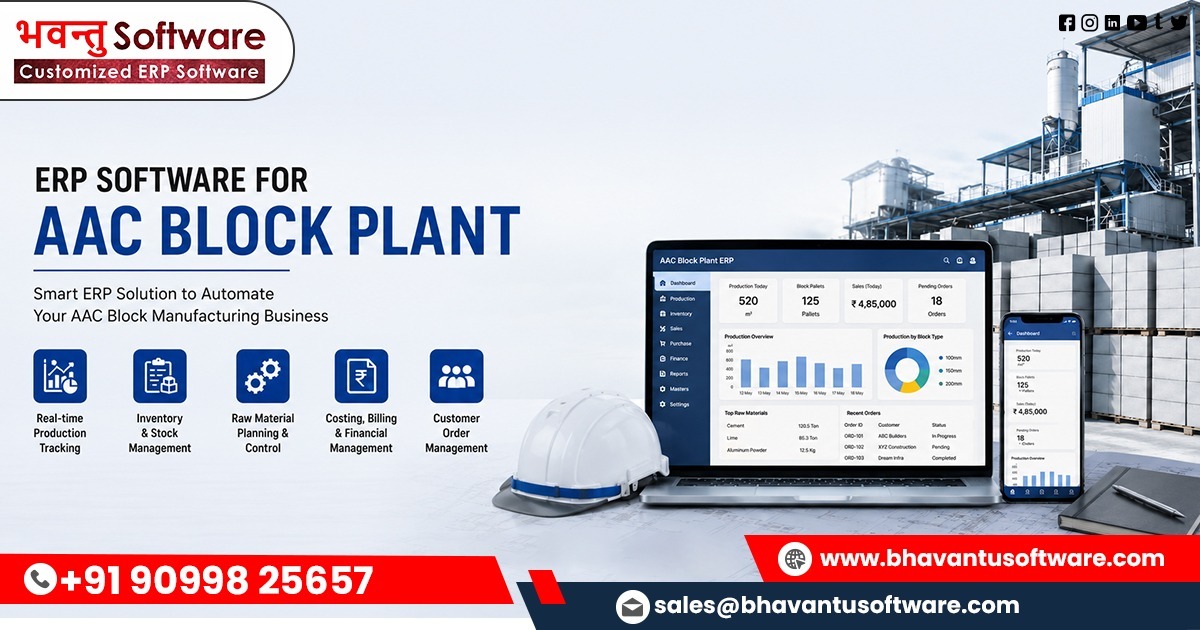 AAC Block Factory ERP Software