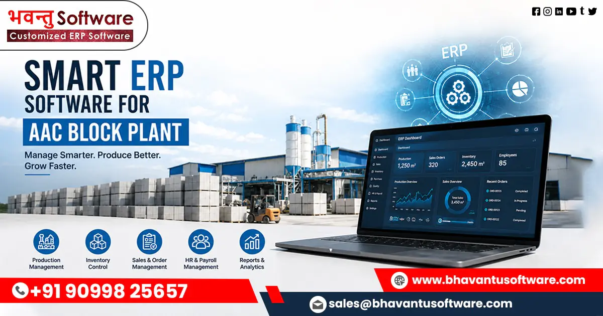 Best Smart ERP Software for AAC Block Plant Automation & Production
