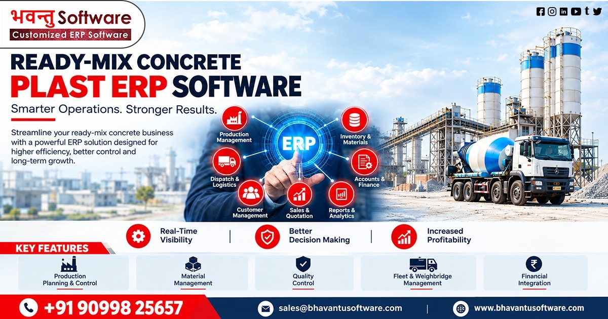 Best ERP Software for Ready-Mix Concrete Manufacturer